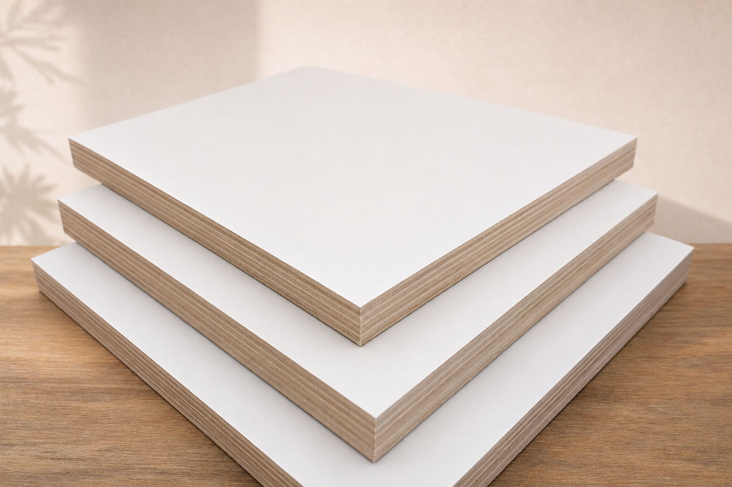 White Melamine Interior-Grade Calibrated Plywood (BWR/MR)