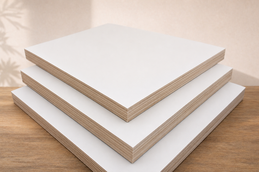 White Melamine Interior-Grade Calibrated Plywood (BWR/MR)